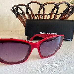 Karl Lagerfeld Bold Red Sunglasses
